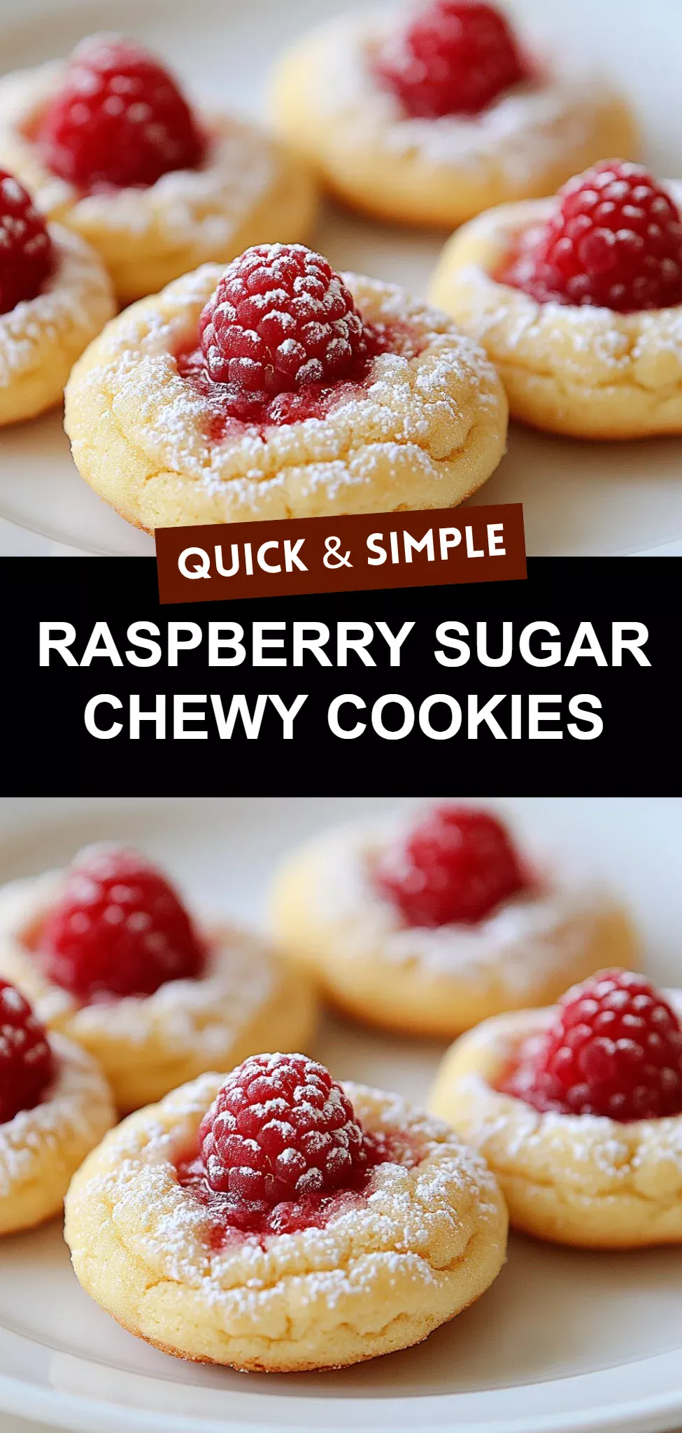Raspberry Sugar Chewy Cookies