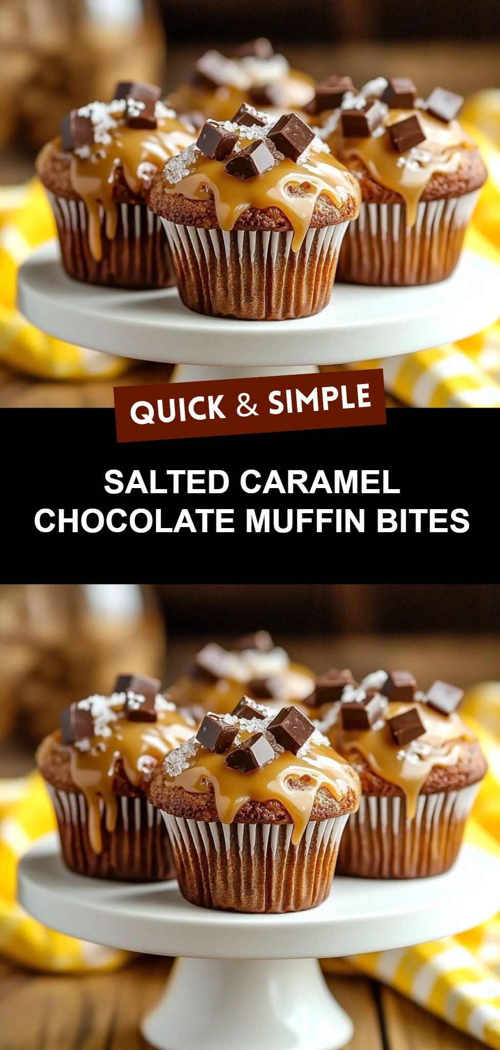 Salted Caramel Chocolate Muffin Bites