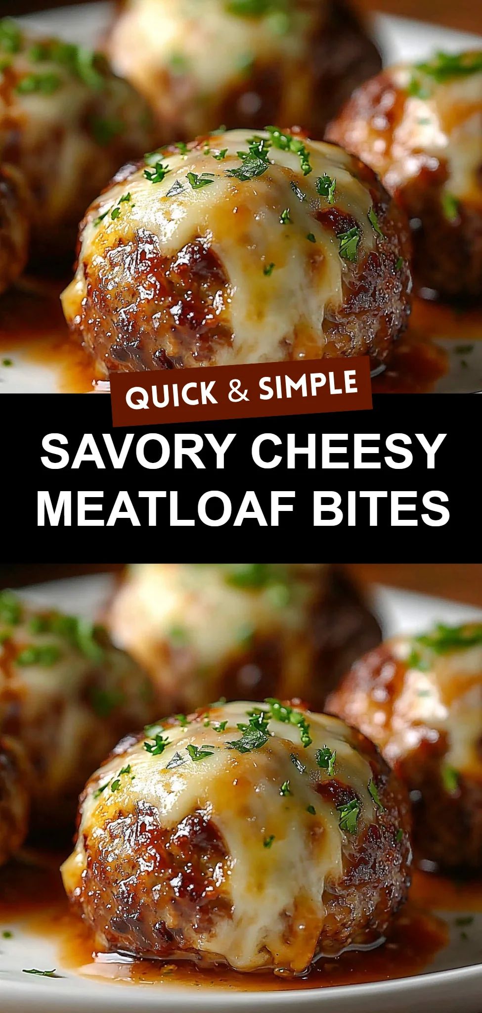 Savory Cheesy Meatloaf Bites