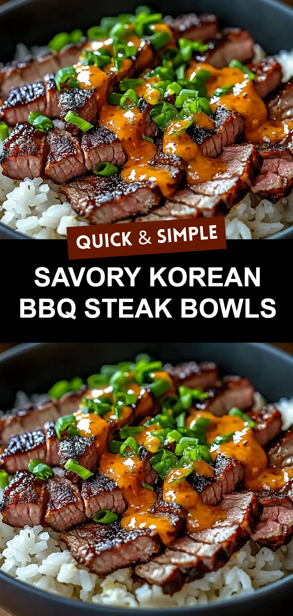 Savory Korean BBQ Steak Bowls