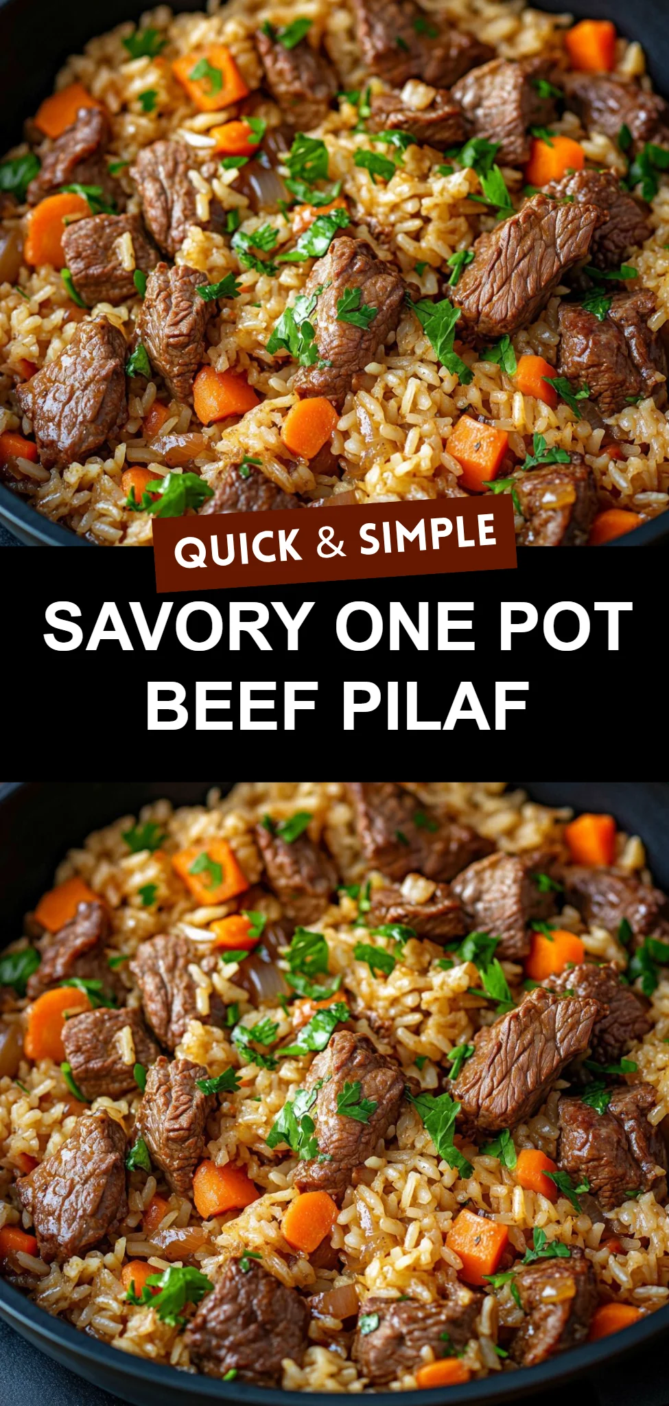 Savory One Pot Beef Pilaf