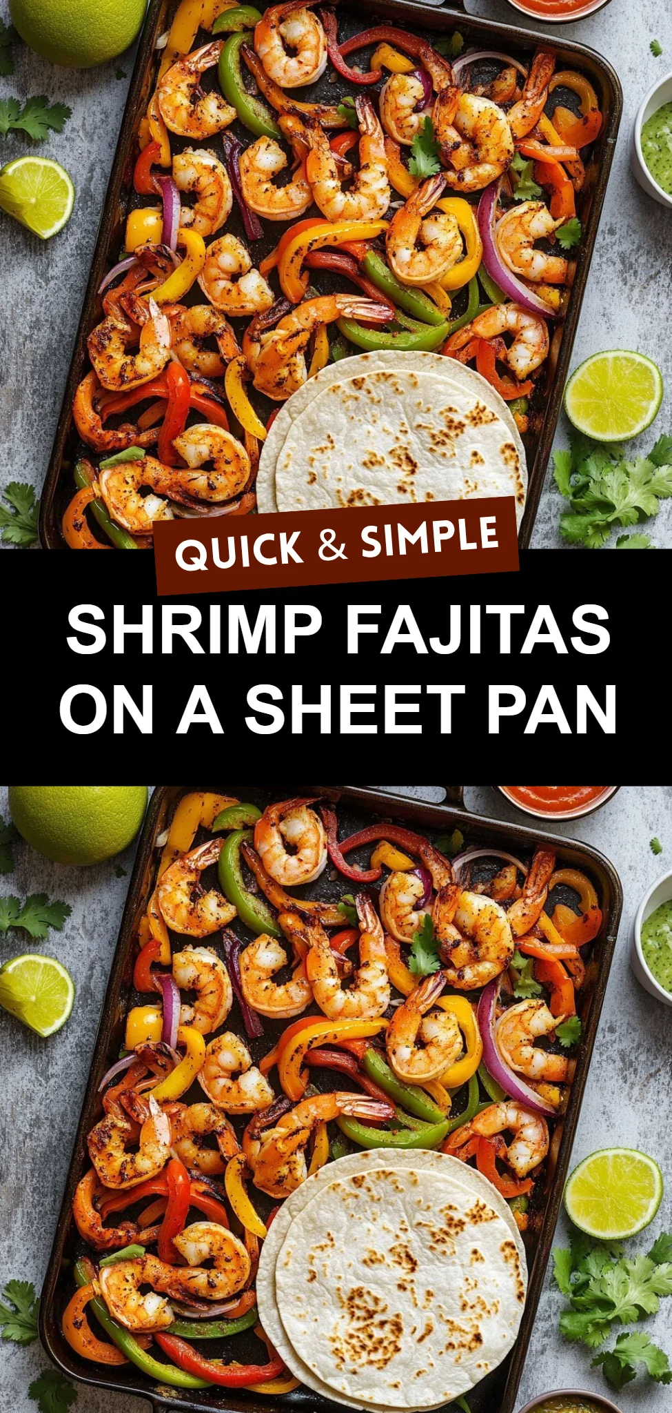 Shrimp Fajitas on a Sheet Pan