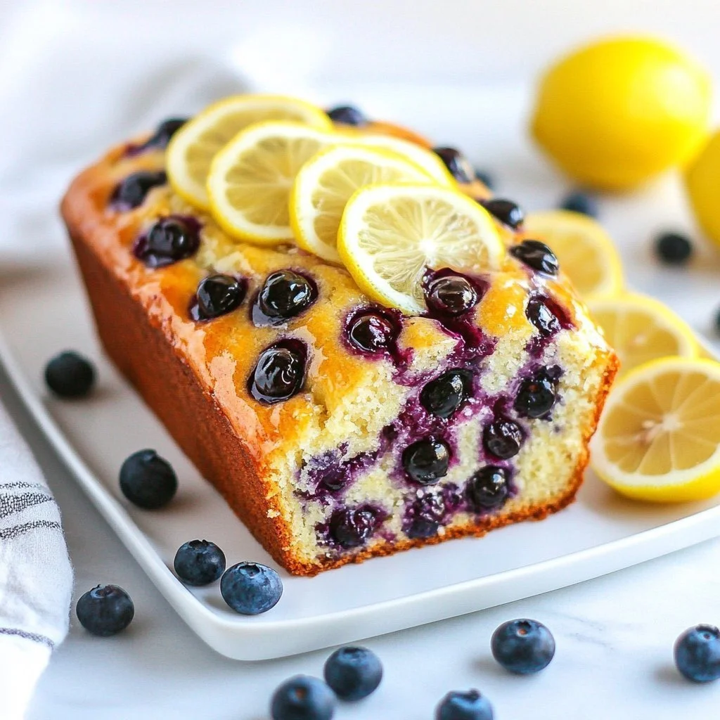 Freshly baked lemon blueberry sourdough bread with a golden crust and vibrant blueberries