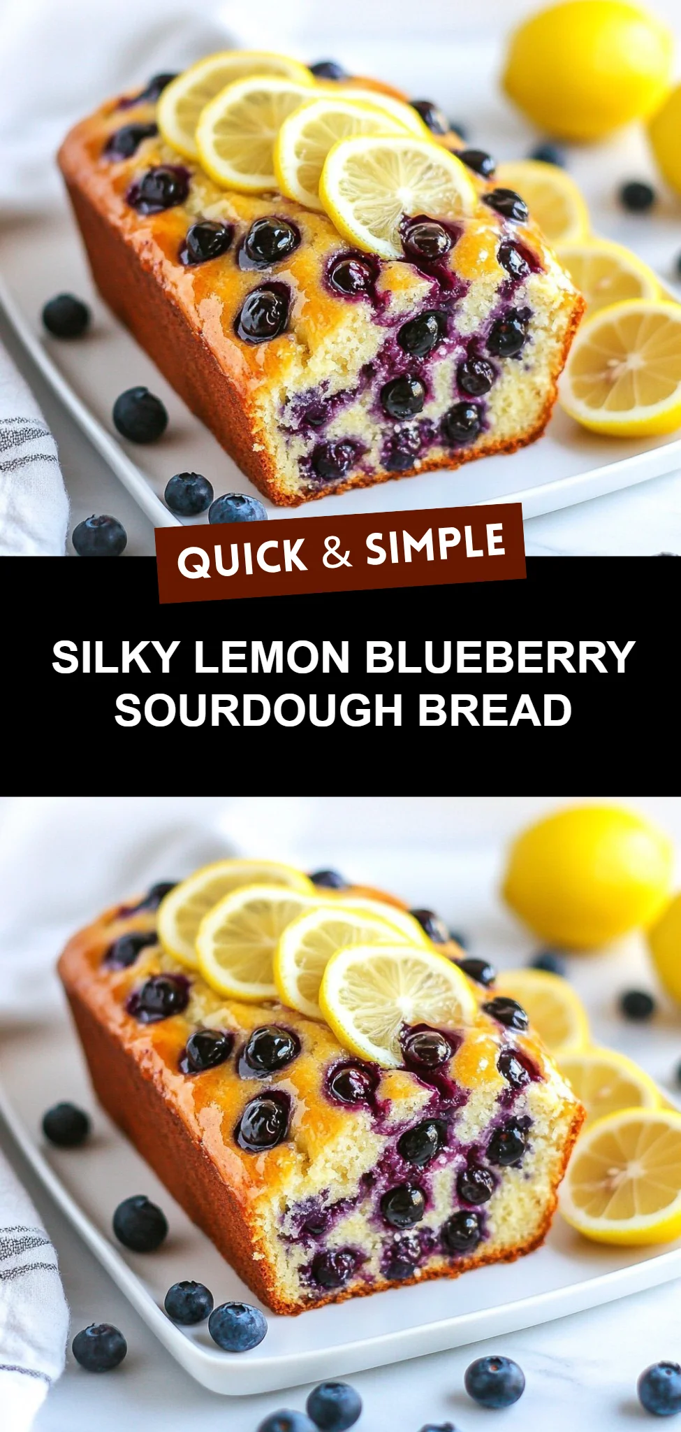 Silky Lemon Blueberry Sourdough Bread