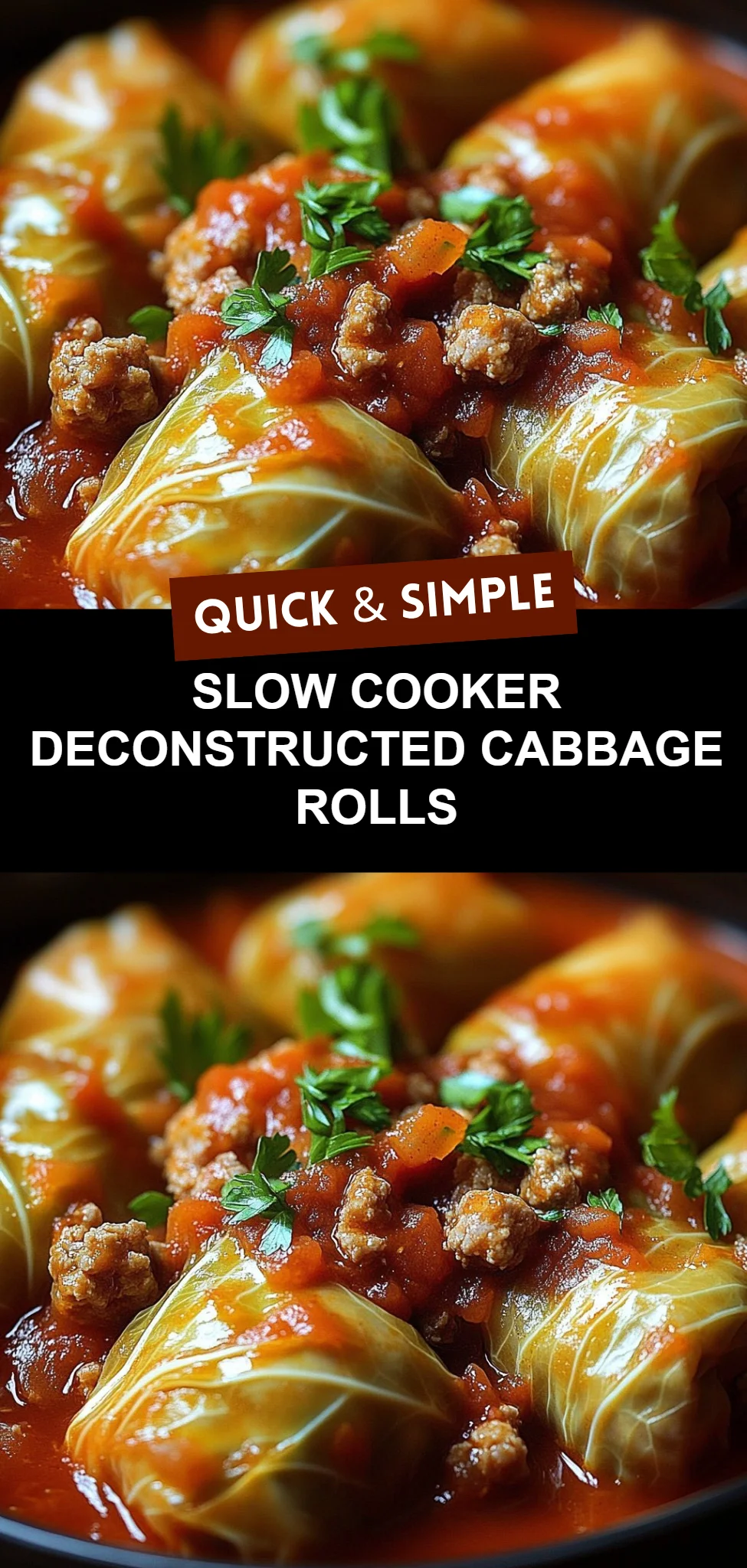 Slow Cooker Deconstructed Cabbage Rolls