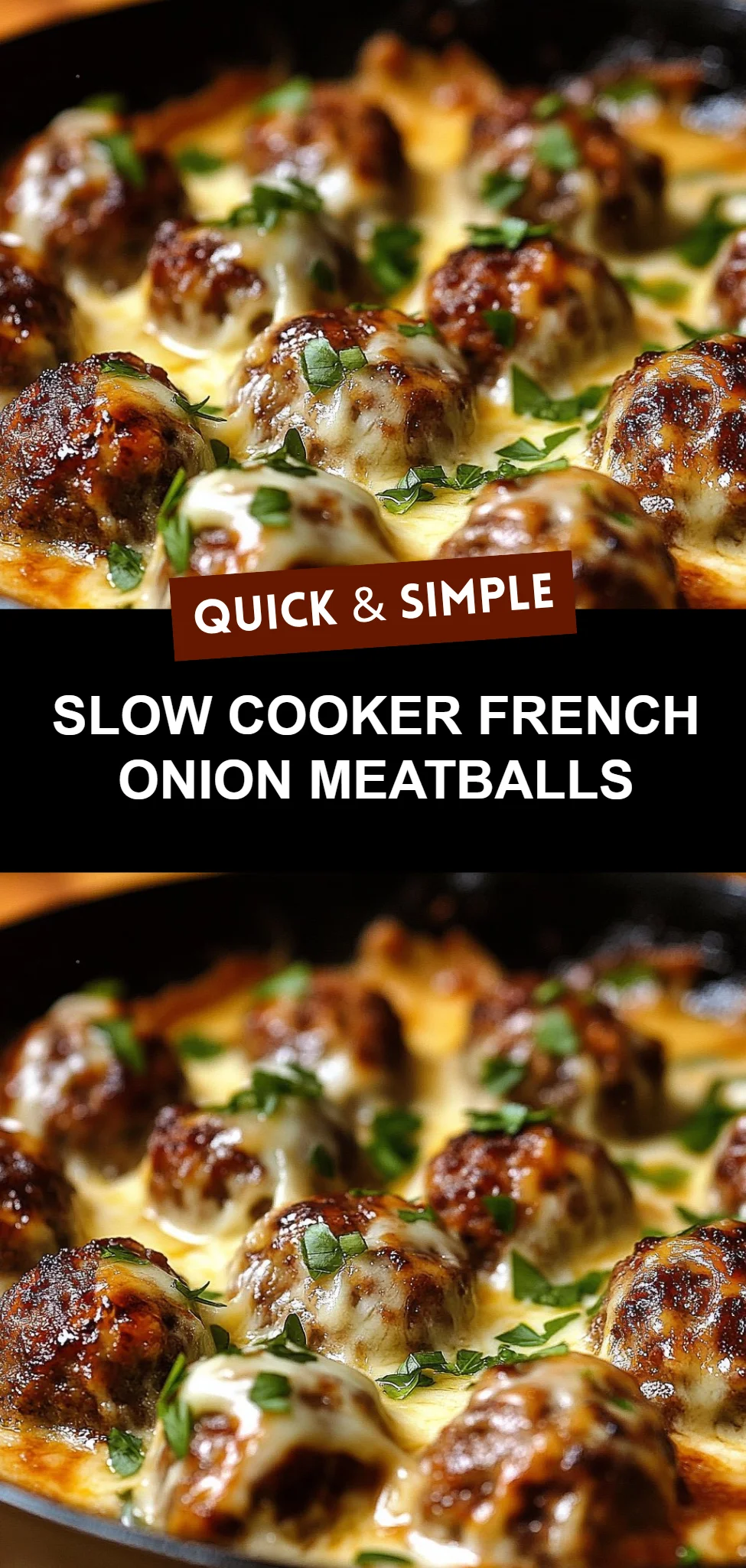 Slow Cooker French Onion Meatballs