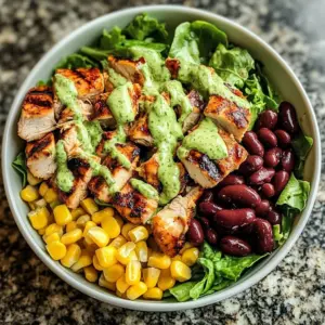 Southwestern Chicken Salad Bowl with fresh ingredients and vibrant flavors