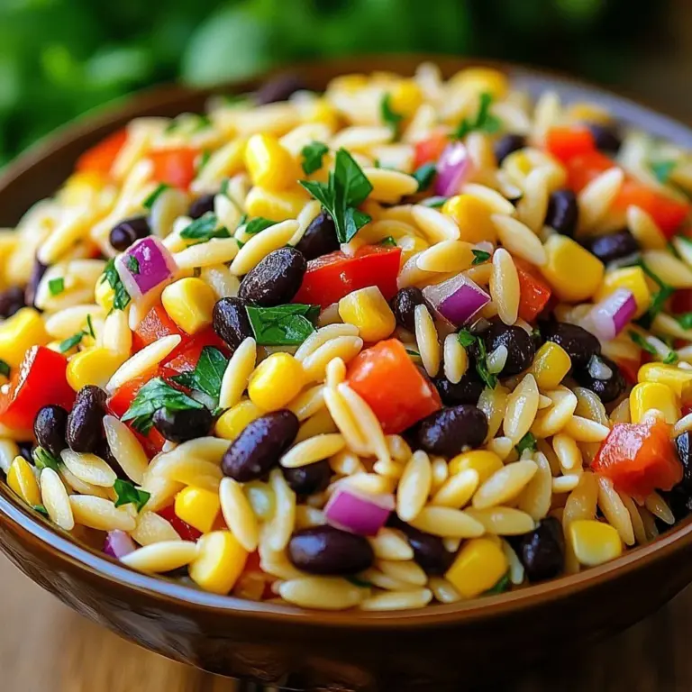 Bowl of Southwestern Cowboy Pasta Salad with colorful ingredients