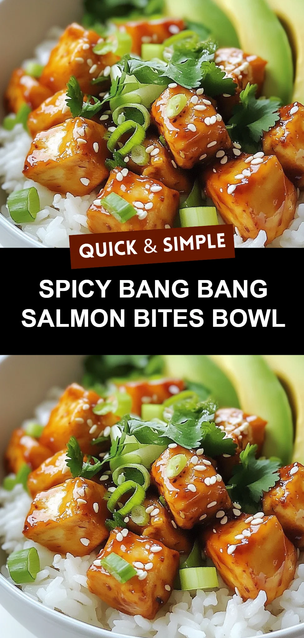 Spicy Bang Bang Salmon Bites Bowl
