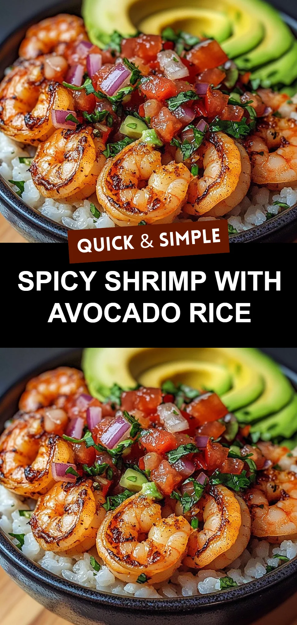 Spicy Shrimp with Avocado Rice