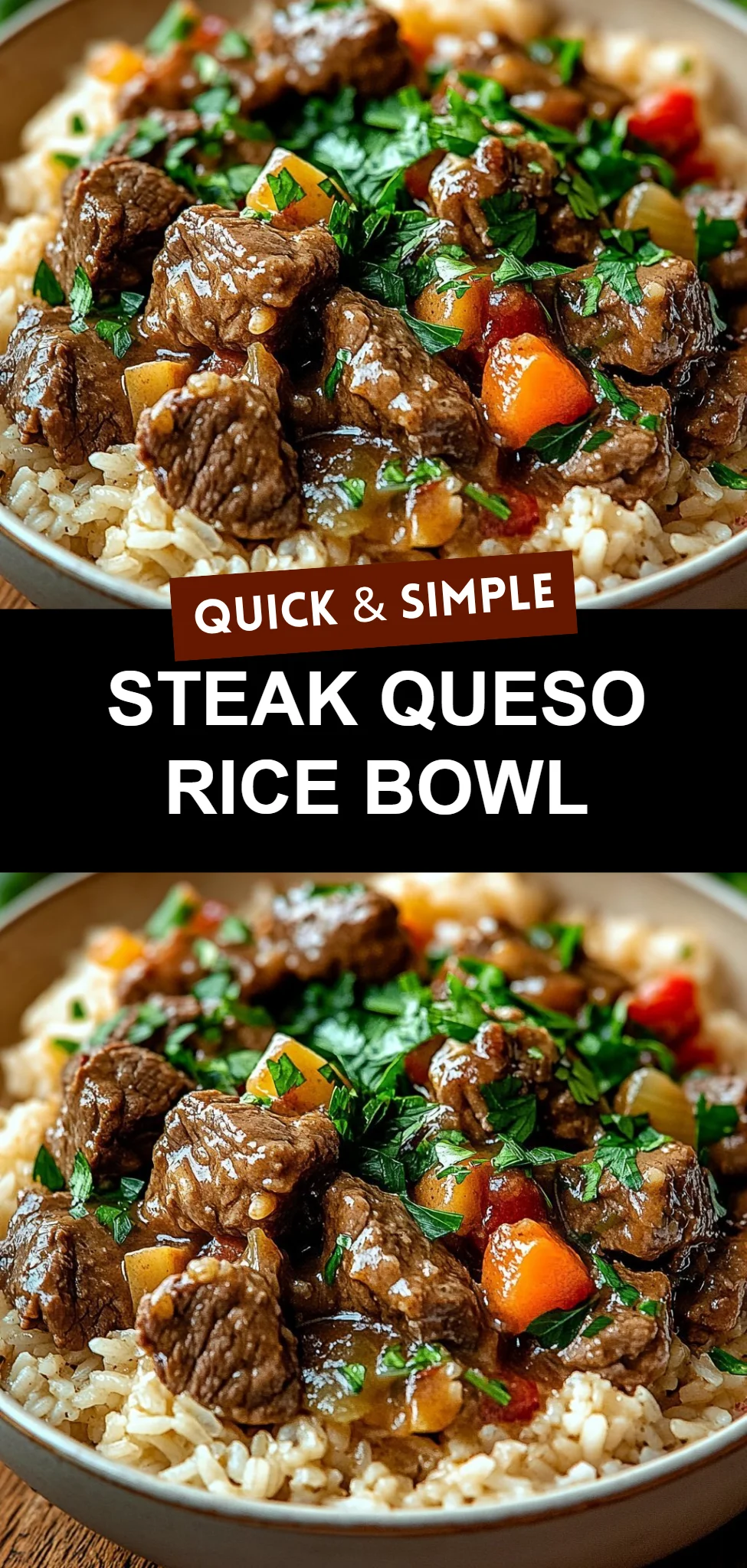 Steak Queso Rice Bowl