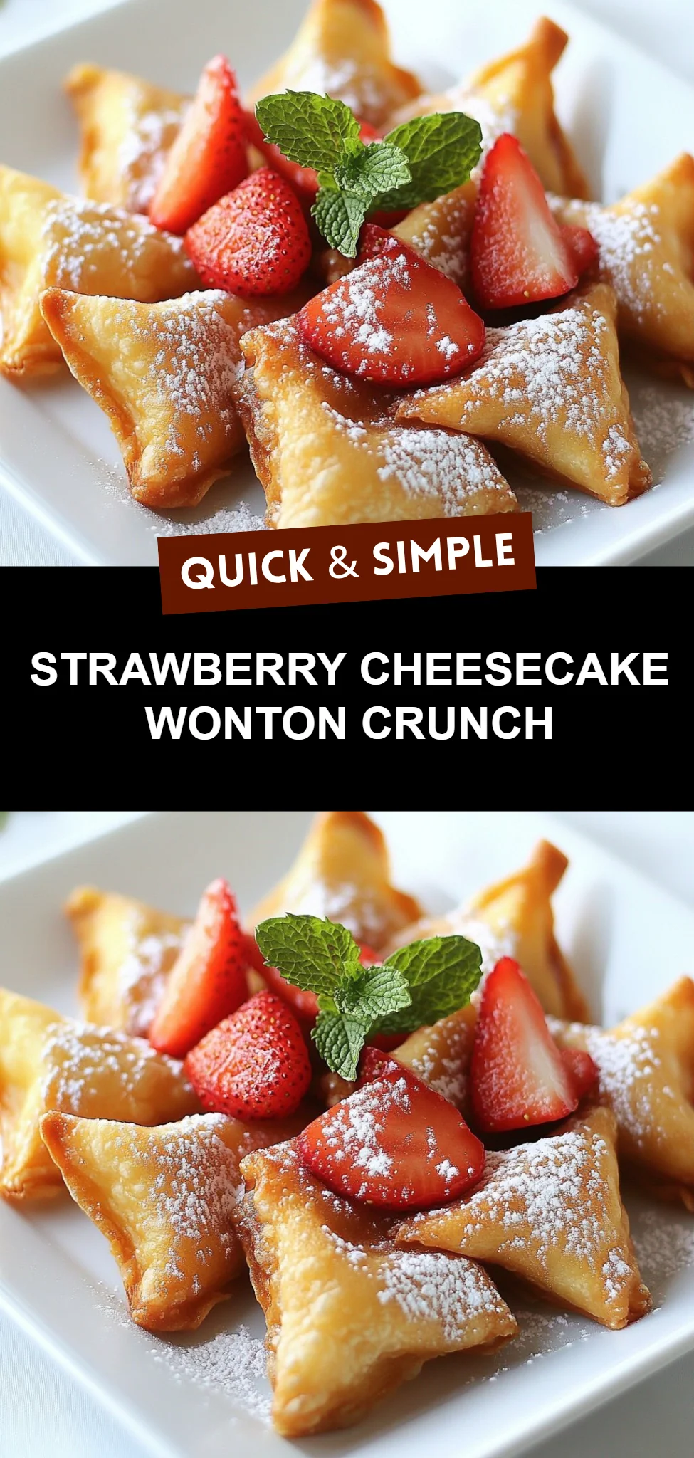 Strawberry Cheesecake Wonton Crunch