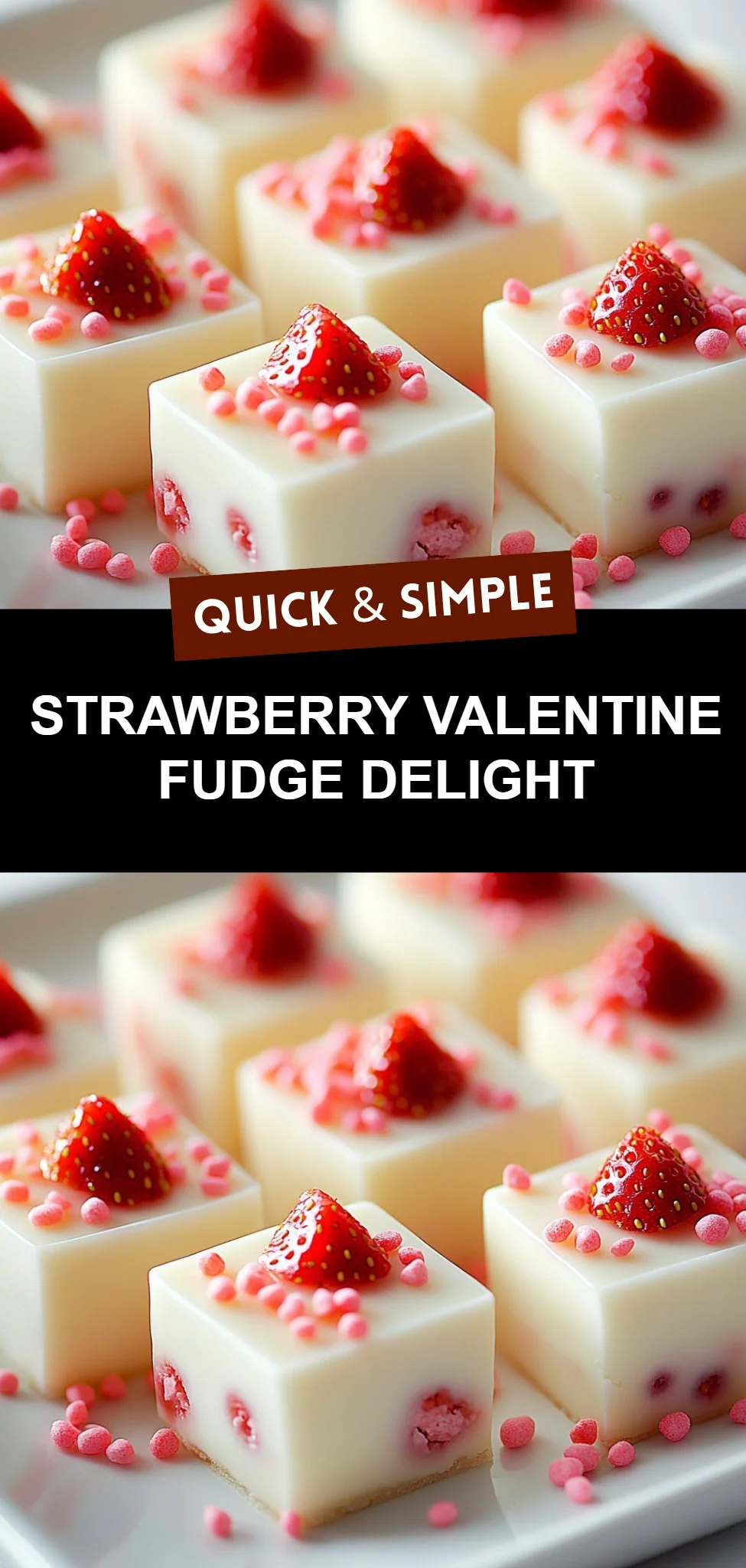 Strawberry Valentine Fudge Delight