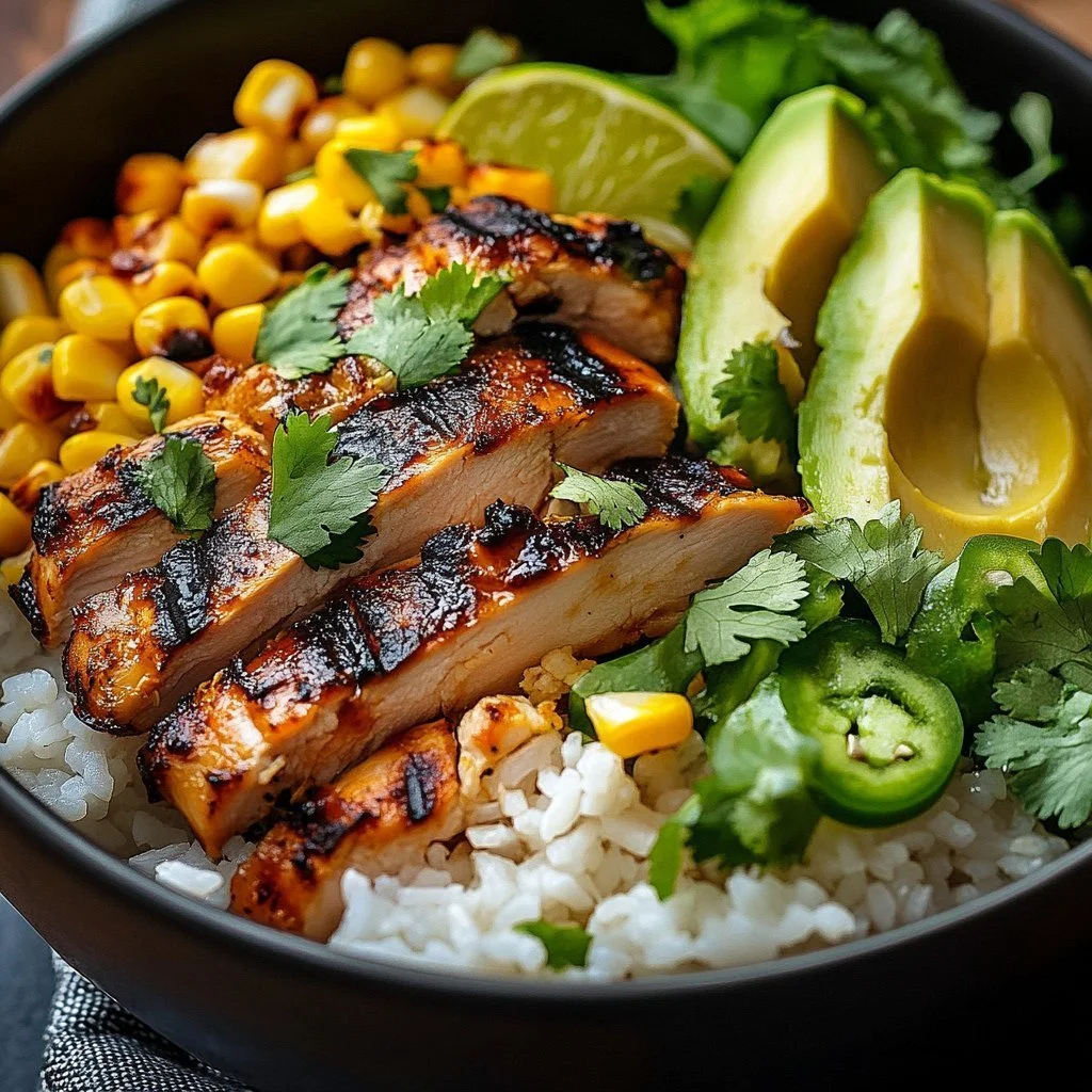 Delicious Street Corn Chicken Bowl with vibrant ingredients and flavors