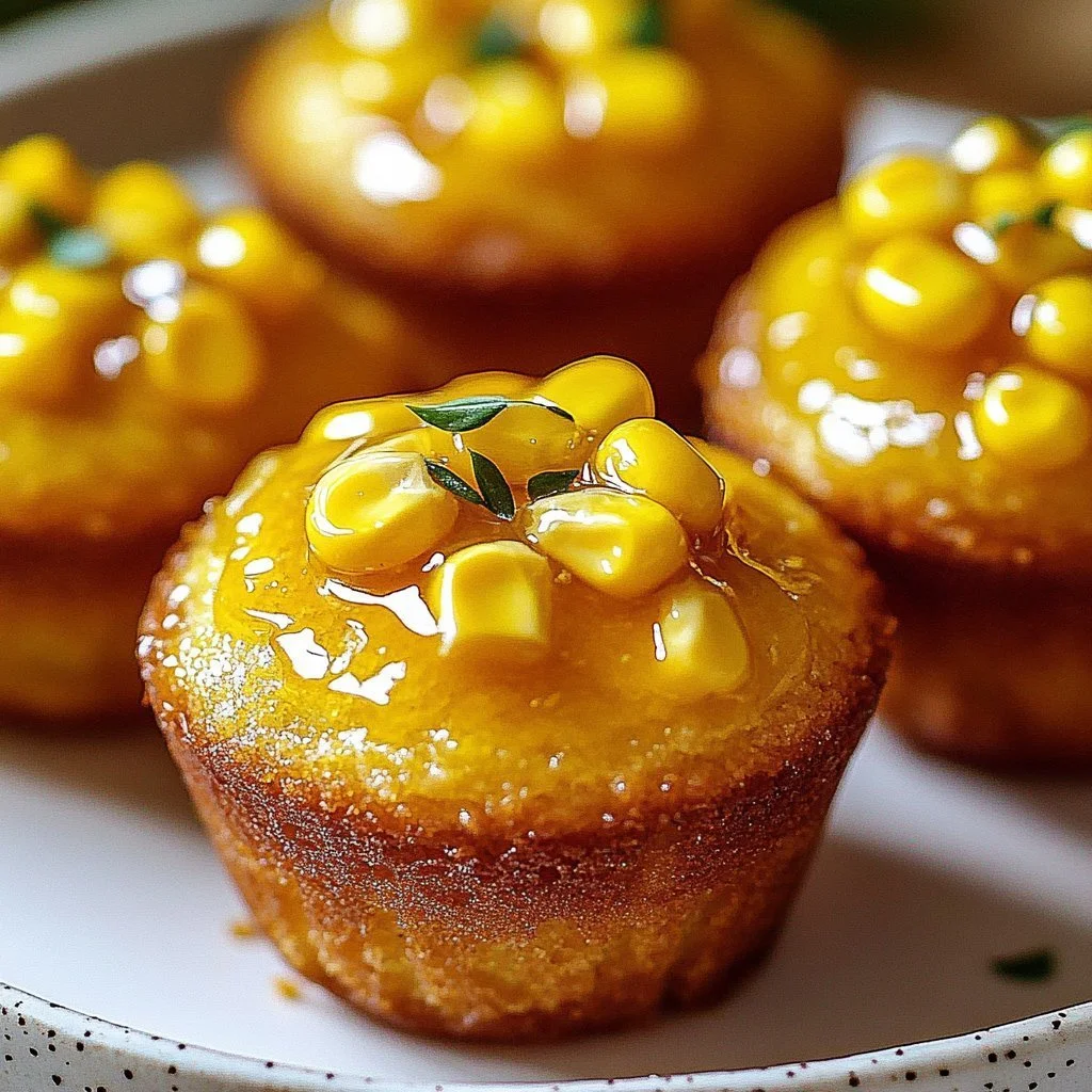 Delicious sweet honey butter cornbread bites on a rustic wooden table.