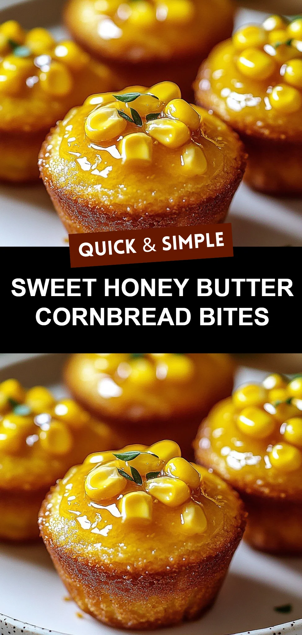 Sweet Honey Butter Cornbread Bites