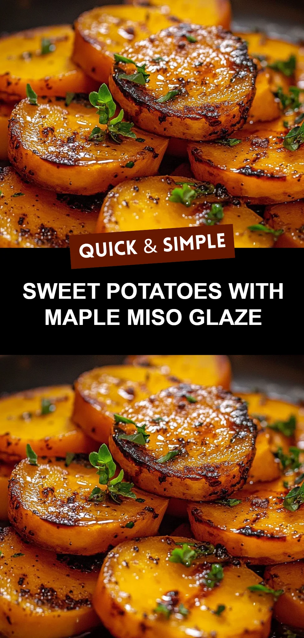 Sweet Potatoes with Maple Miso Glaze