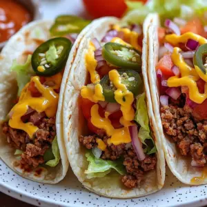 Delicious Taco Smash Burger Fusion with vibrant toppings and a perfectly grilled patty.