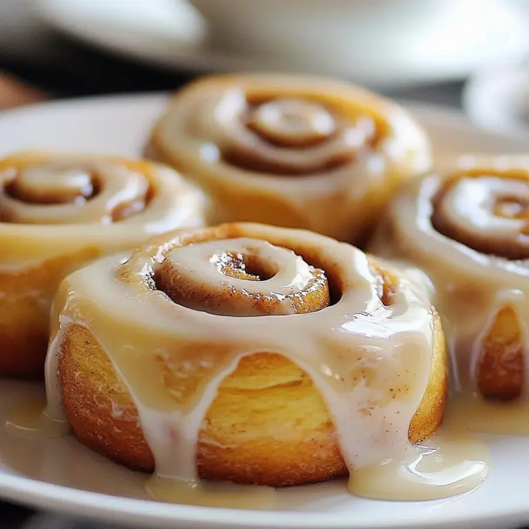 Three Milk Cinnamon Rolls topped with creamy milk glaze