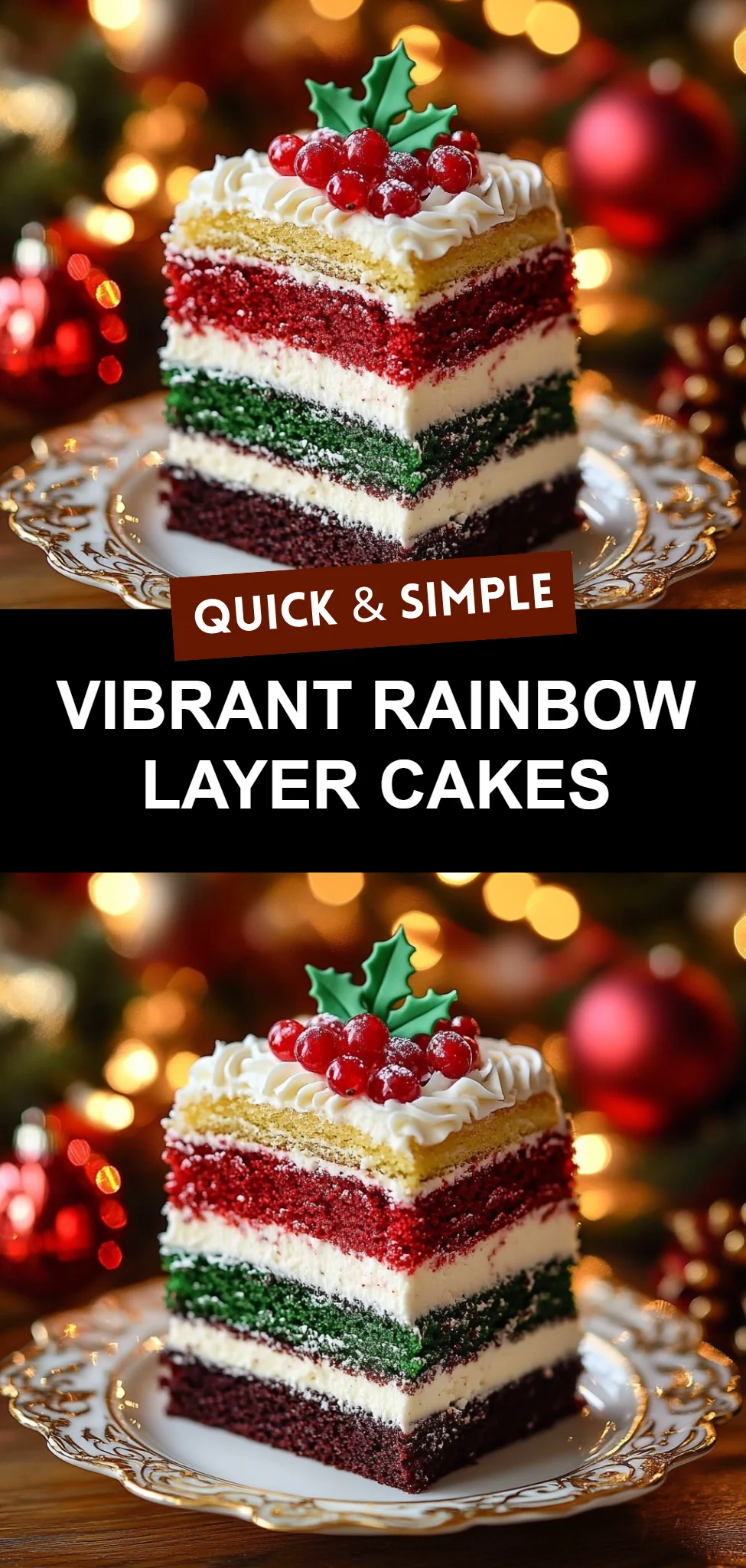 Vibrant Rainbow Layer Cakes