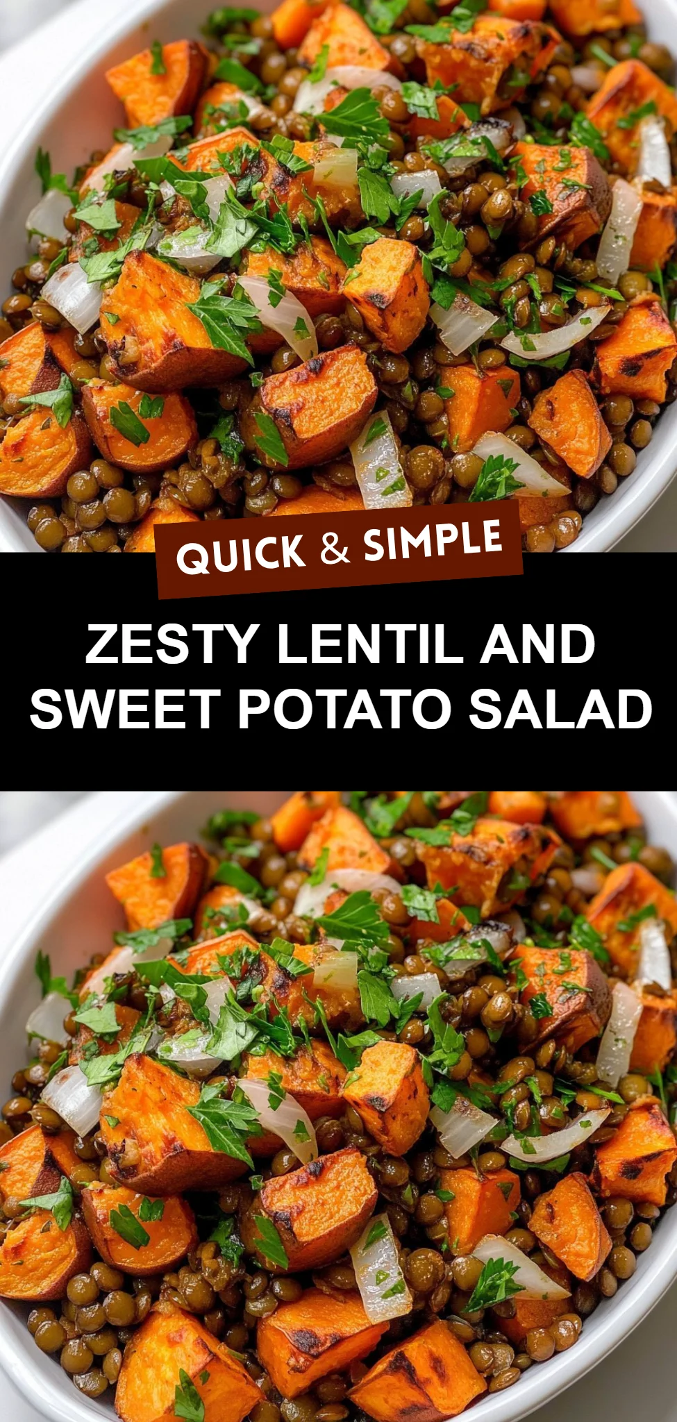 Zesty Lentil and Sweet Potato Salad