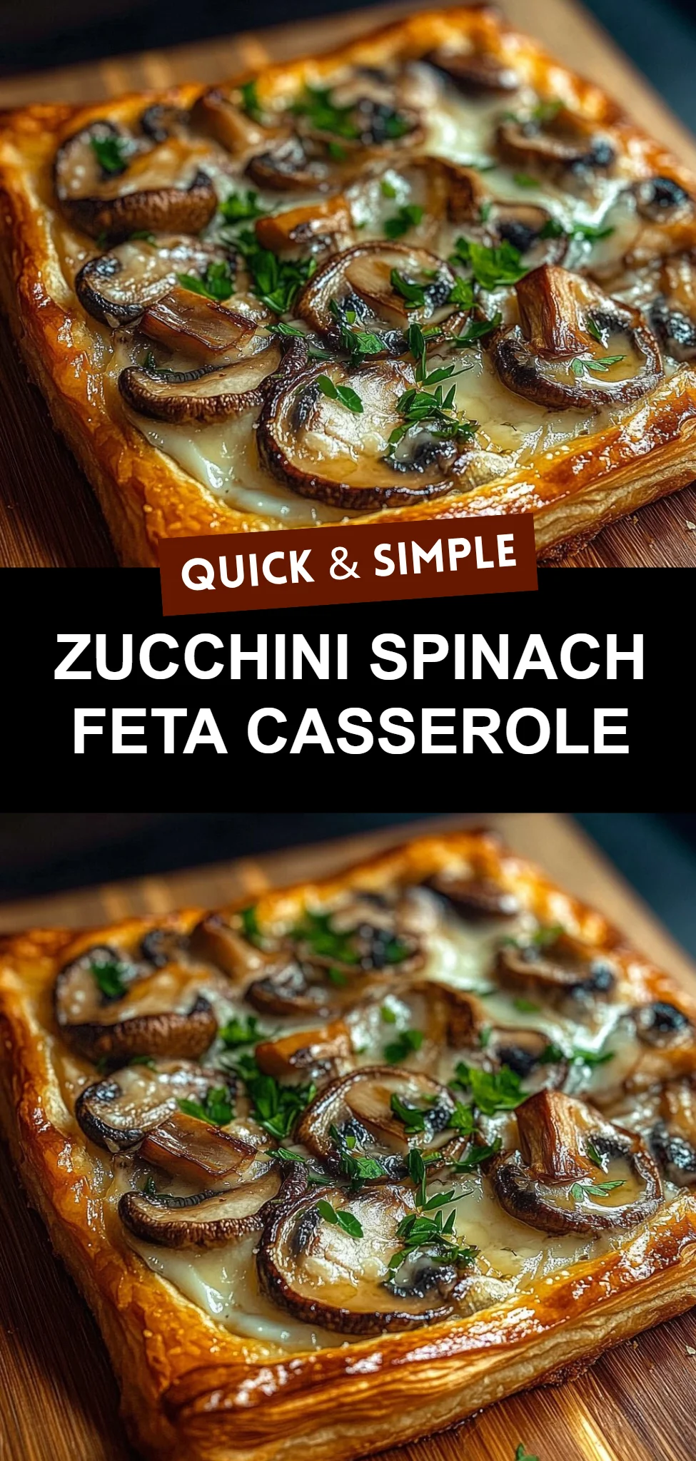 Zucchini Spinach Feta Casserole
